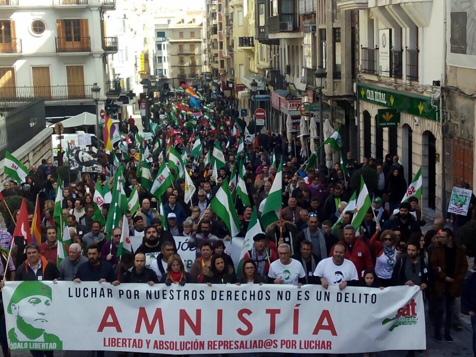 Cerca de 3.000 manifestantes en Jaén por la amnistía y libertad para Andrés Bódalo