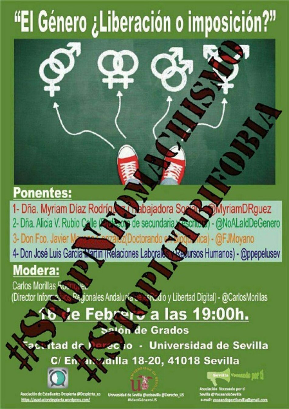 Podemos pide la cancelación de un acto neomachista en la Universidad de Sevilla, con presencia de PP, PSOE y C´s