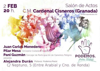 Juan Carlos Monedero presentará en Granada el proyecto de Podemos Para Todas
