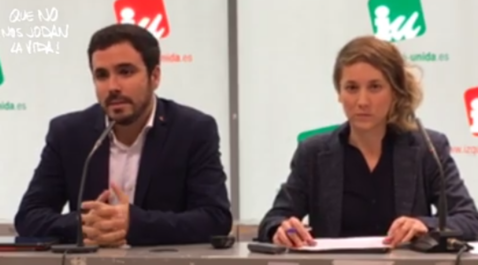 Garzón: «el escenario macroeconómico marcado por el Gobierno del PP y aceptado por sus socios del PSOE es imposible de cumplir y conduce a nuevos recortes»