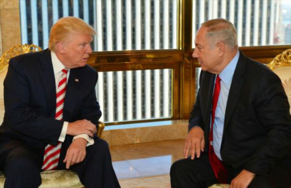 ‘Trump inicia belicismo en Oriente Medio con viaje de Netanyahu’