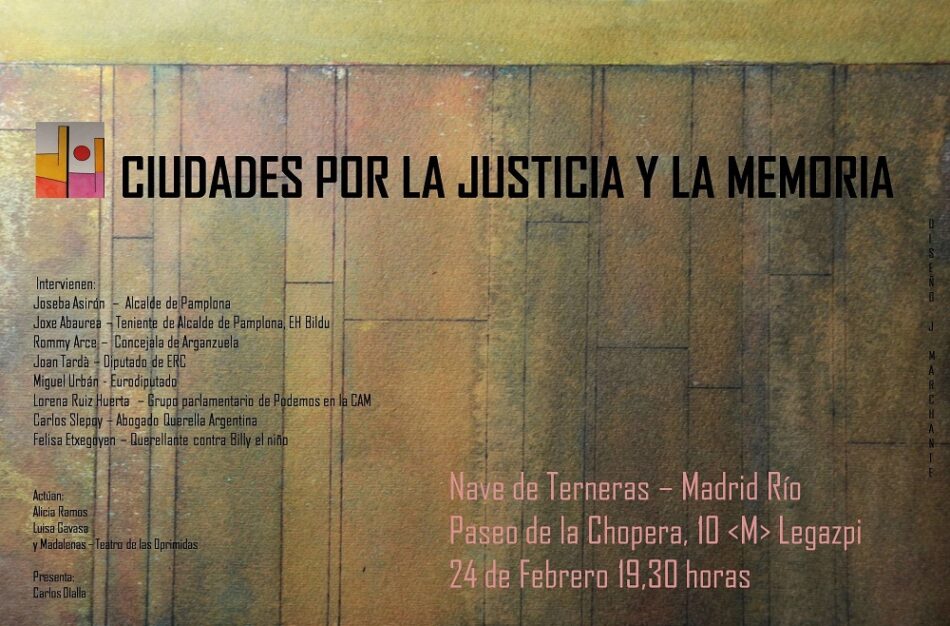 Presentación de la  Querella Criminal contra los crímenes del franquismo: «Ciudades por la Justicia y la Memoria»