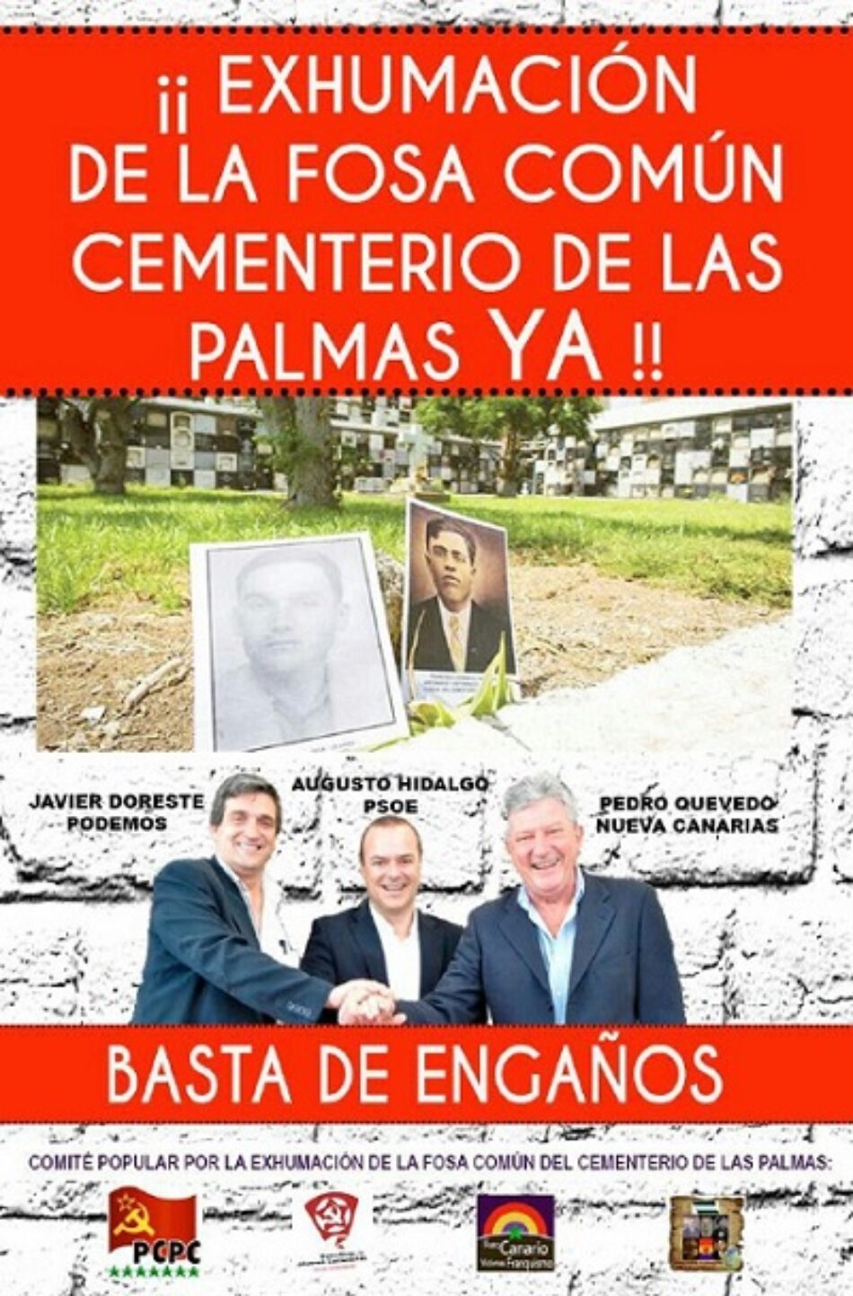 Constituido el Comité Popular por la exhumación de la fosa del cementerio de Las Palmas con el objetivo urgente de la exhumación