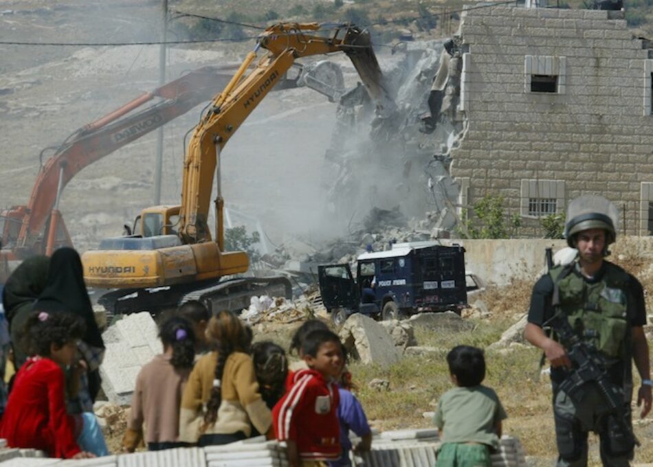 IU insta a Mogherini a actuar contra las nuevas demoliciones previstas por el Gobierno israelí en Cisjordania