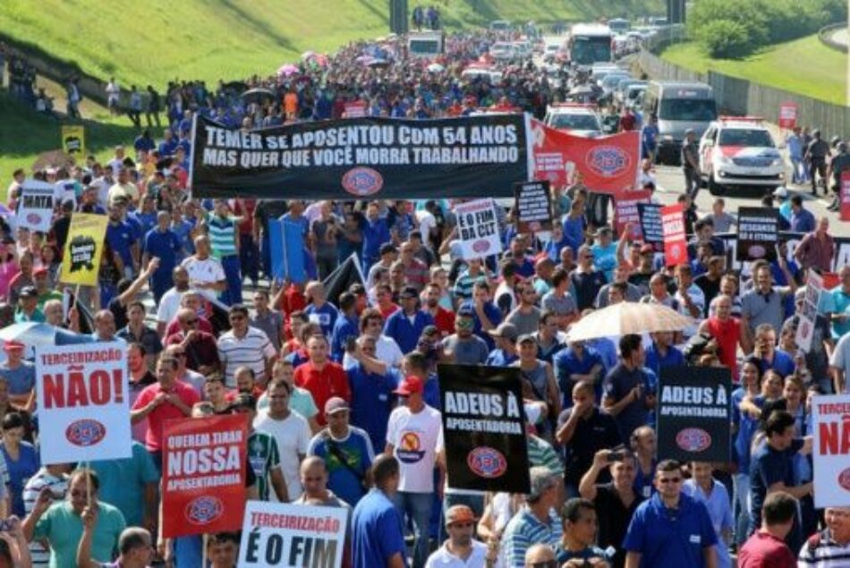 Protestas en Brasil contra reformas de Temer al sistema de jubilaciones
