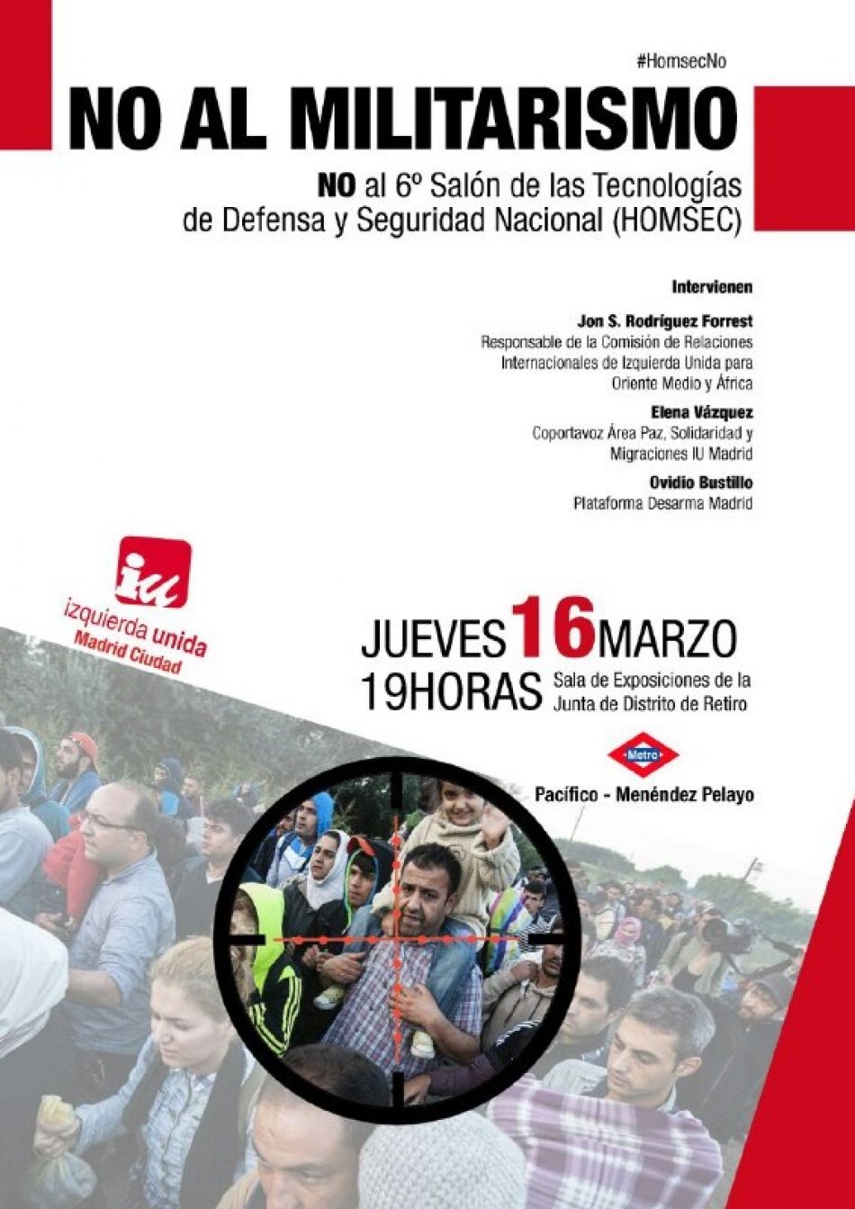 Acto contra la feria armamentística Homsec 2017