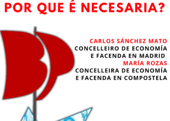 A concelleira de Economía e Facenda de Compostela, María Rozas, e o seu homólogo en Madrid, Carlos Sánchez Mato, debaten en Compostela sobre a necesidade dunha banca pública