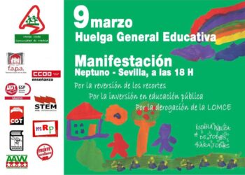 Ganar Alcorcón apoya la Huelga General de Educación convocada para hoy, día 9 de marzo