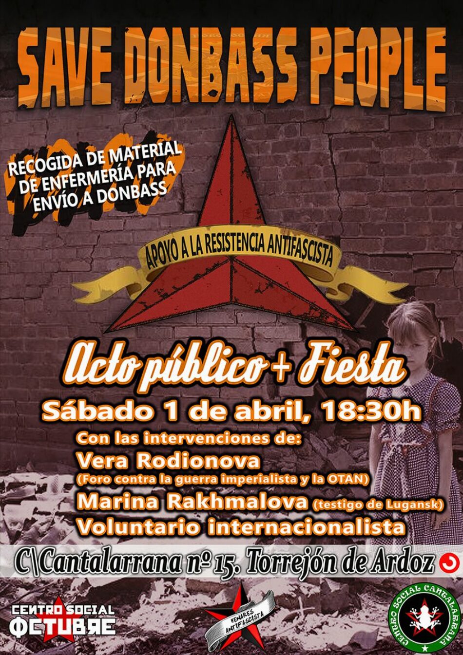 [Madrid] 1 Abril, Acto por la resistencia Donbass