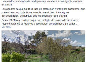 Denuncia de la Oficina Nacional de Caza contra PACMA