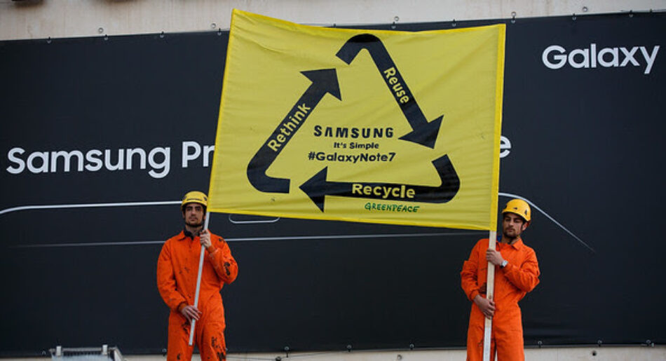 Greenpeace logra un compromiso de Samsung para reciclar sus Galaxy Note 7
