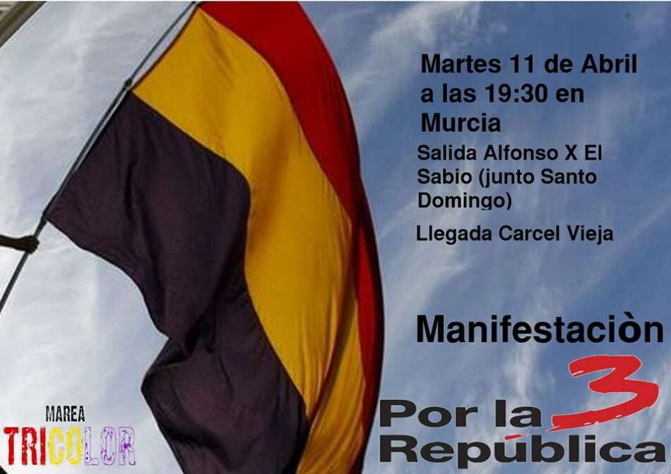 La Marea Tricolor se manifiesta en Murcia