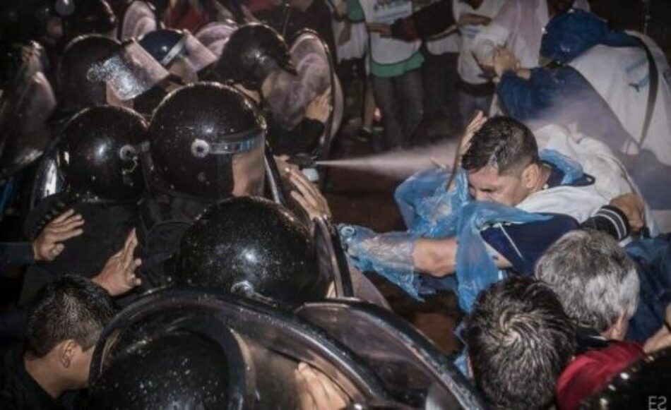 Detenciones ilegales, bandera de Cambiemos en Jujuy, Argentina