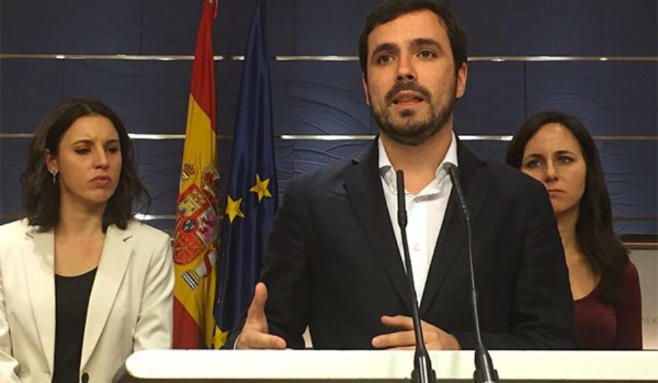 Garzón afirma que frente a los Presupuestos “regresivos” del PP su grupo presentará una alternativa “rigurosa, sostenible y efectiva para mejorar la economía del país”