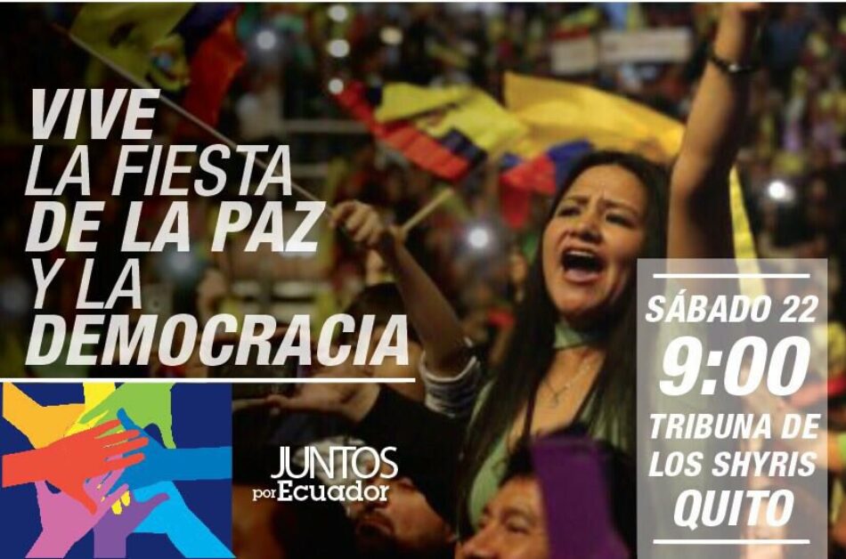 Correa convoca a concentración «por la paz y la democracia»