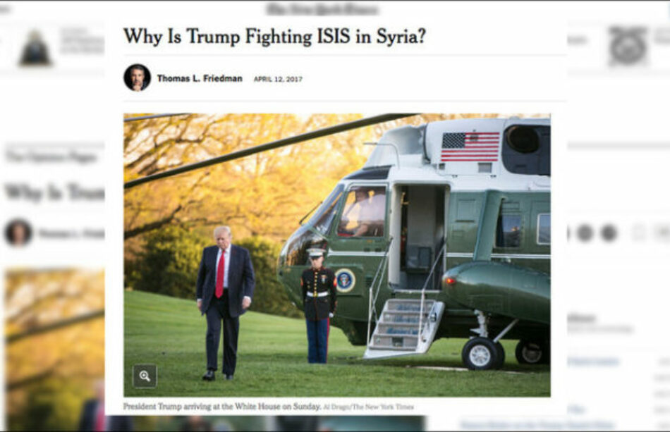 ¿Derrotar al EI? ¿Para qué? Columnista de ‘The New York Times’ propone a EE.UU. nuevo plan en Siria