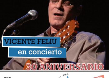 Concierto de el trovador cubano Vicente Feliu en Valencia