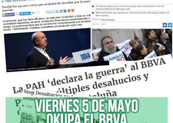 Viernes 5 de mayo: Okupa el BBVA