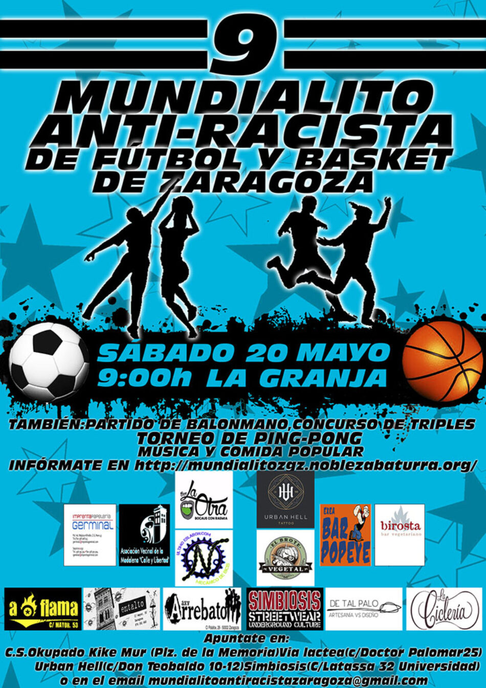 Este sábado se celebra el noveno Mundialito Antirracista de Zaragoza