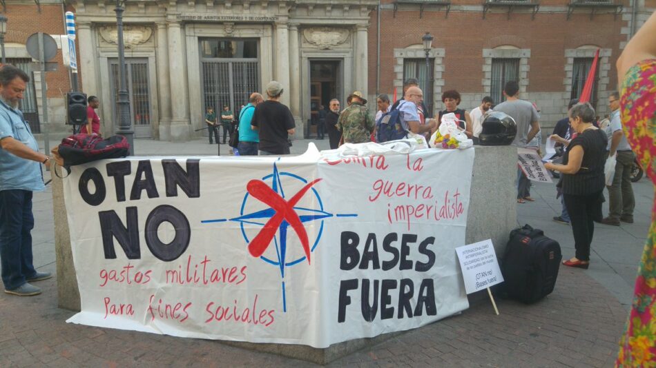 Concentración en Madrid: Contra la guerra imperialista; Gastos militares para fines sociales; ¡OTAN no, bases fuera!