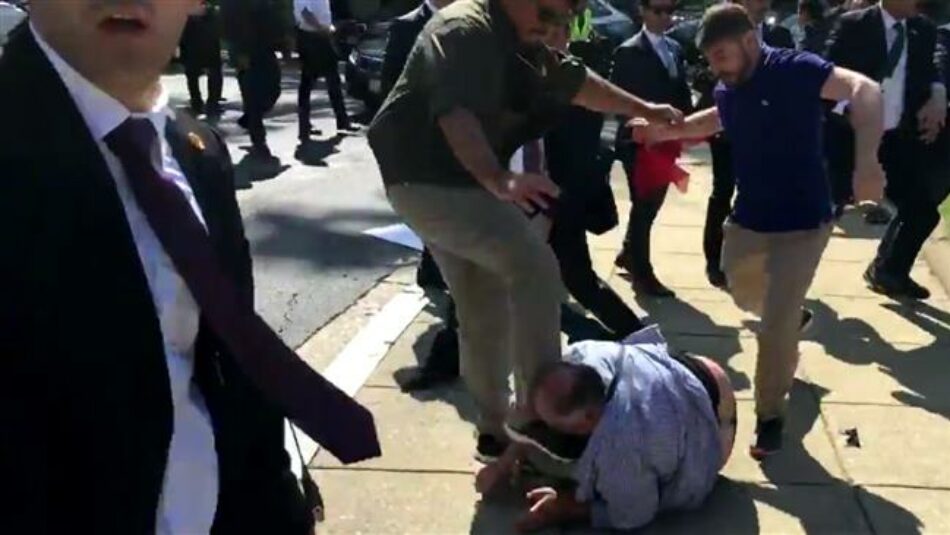 EEUU denuncia la “brutal agresión” de guardaespaldas de Erdogan a manifestantes en Washington