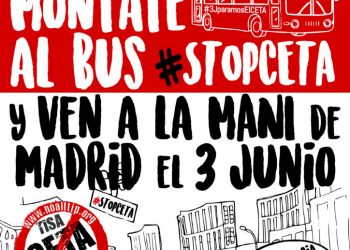 Concejales del Ayuntamiento de Madrid muestran su apoyo a la manifestación #StopCETA del 3 de junio