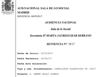 La Audiencia Nacional dicta que las nóminas de los trabajadores deben ser claras y se deben separar todos los conceptos