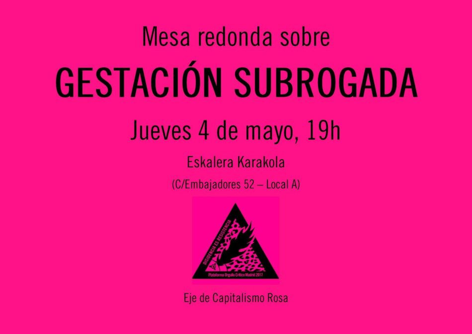 Mesa redonda sobre gestación subrogada: 4 de mayo