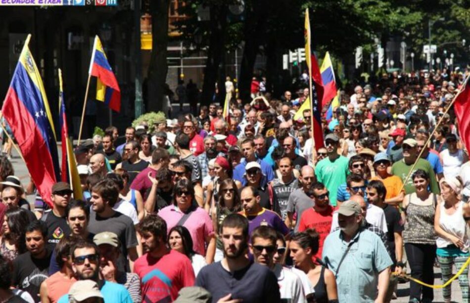 Euskal Herria abrazó a la Revolución Bolivariana: Miles marcharon en Bilbao repudiando al imperialismo