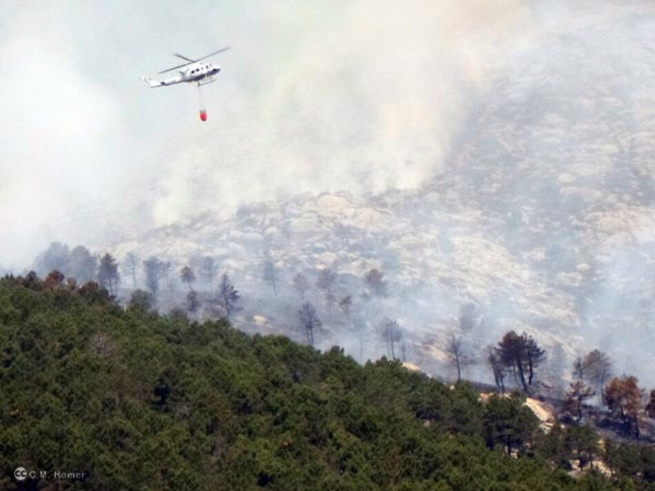 Amanece otra vez incendiada la Sierra de Gredos