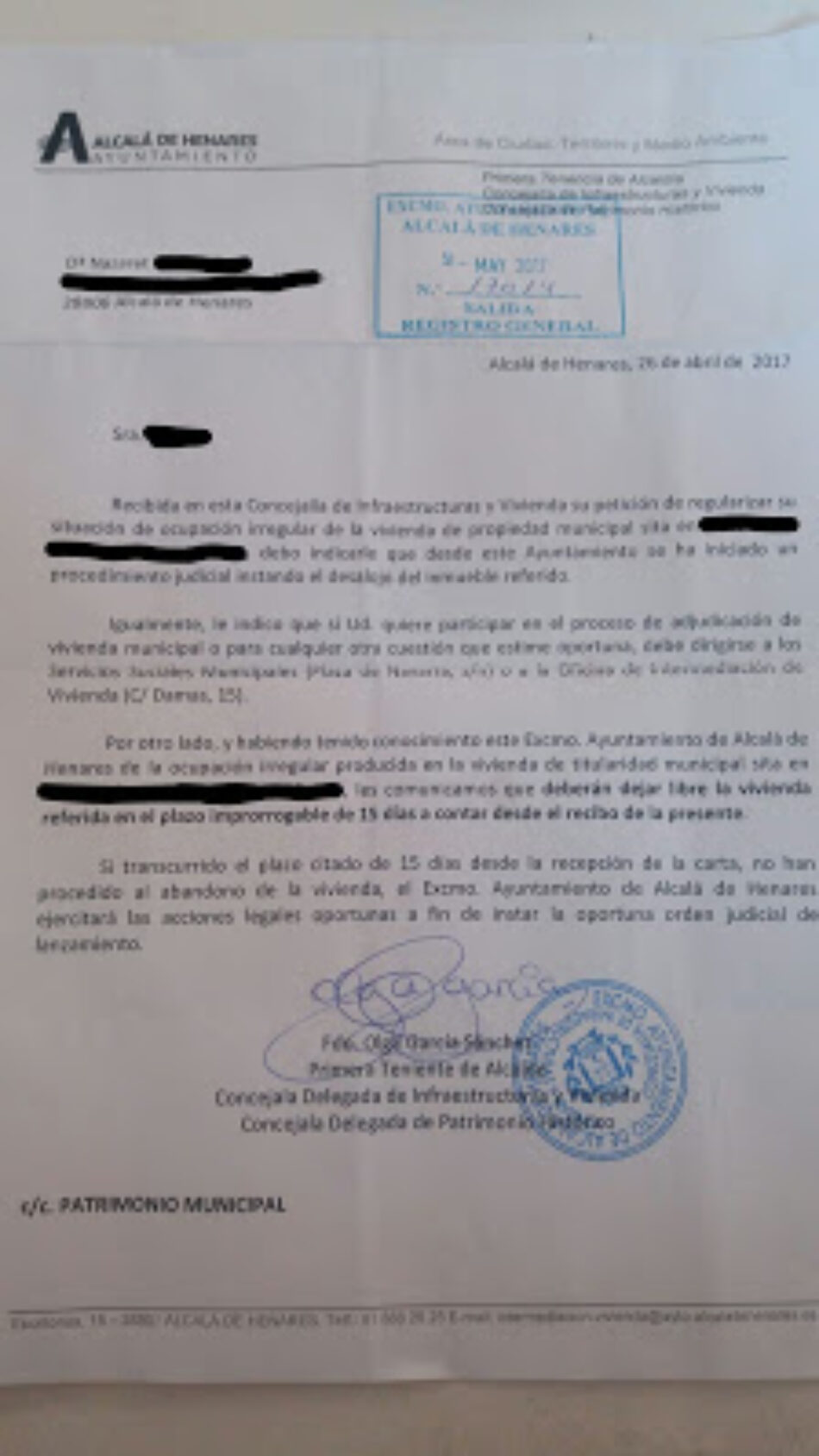 El Ayuntamiento de Alcalá desahuciará a una madre con dos niños de 2 y 4 años sin ofrecerles alternativa