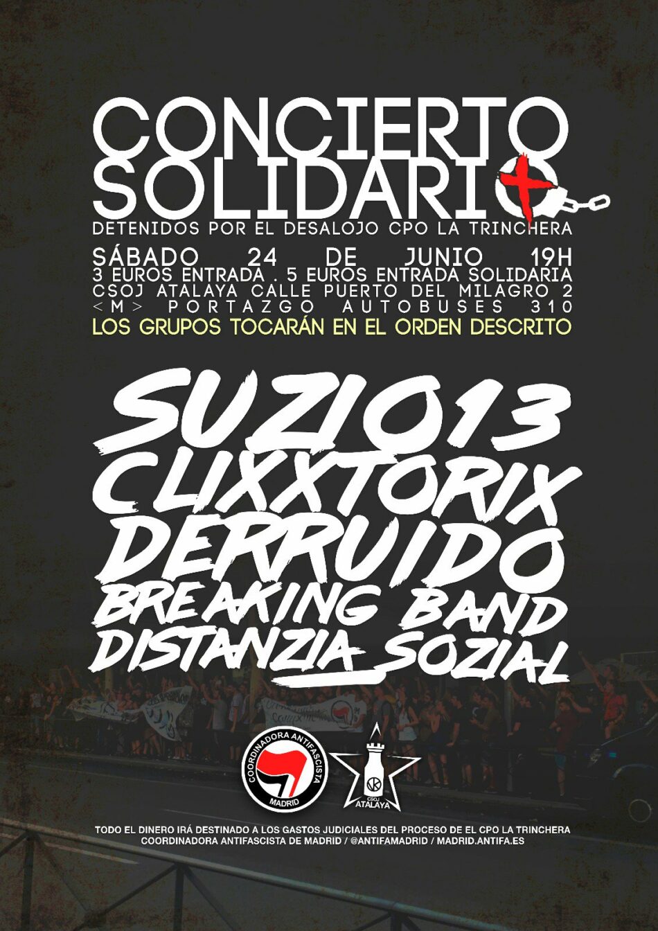 Concierto Solidario con los detenidos del CPO La Trinchera en el CSOJ Atalaya