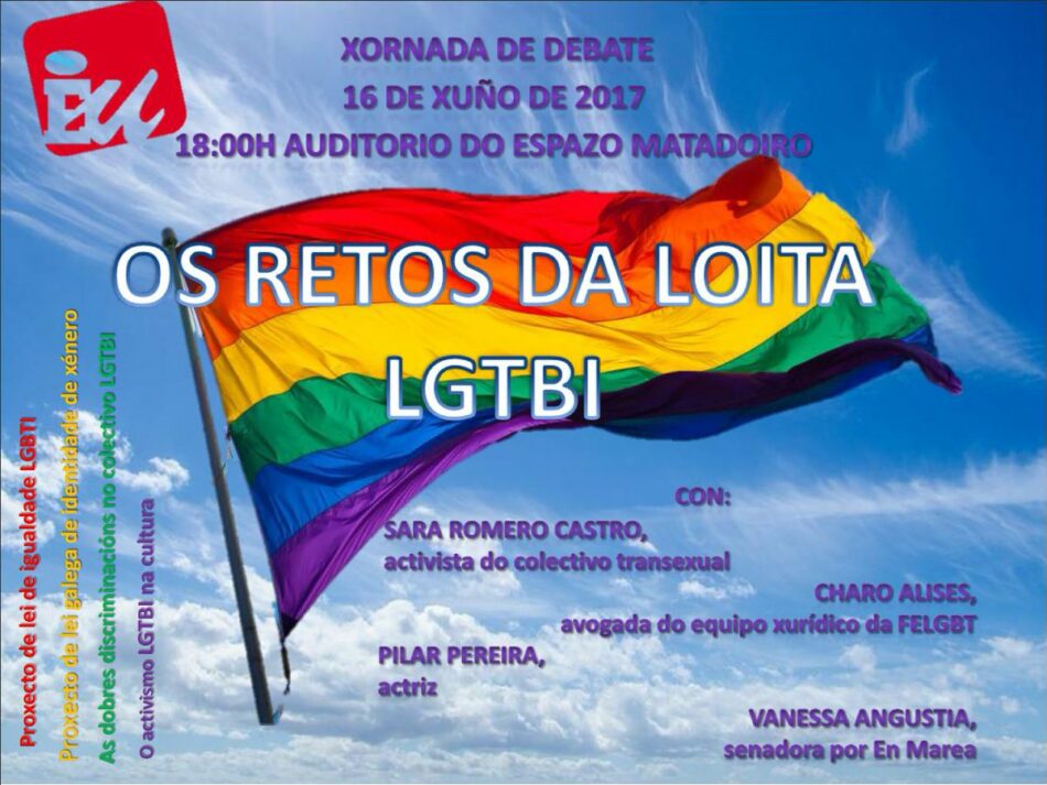 Esquerda Unida Compostela organiza a xornada de debate: “Os retos da loita LGTBI” con motivo do Orgullo 2017