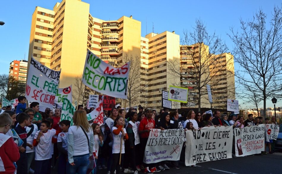 Ahora Madrid pide a la Comunidad de Madrid pare el cierre del IES Pérez Galdós