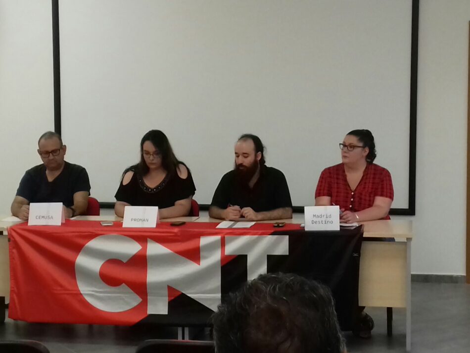 Trabajadores de PROMAN, CEMUSA y Madrid Destino hablan de su situación con la CNT