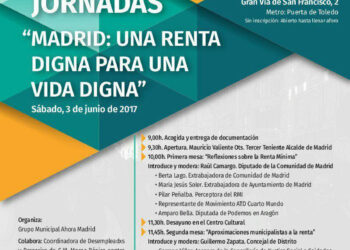 Ahora Madrid celebra las I Jornadas de Renta Social con motivo de la puesta en marcha de la experiencia de renta básica en Barcelona