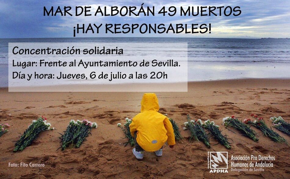 Solidaridad y condena de la APDHA Sevilla ante la tragedia del Mar de Alborán