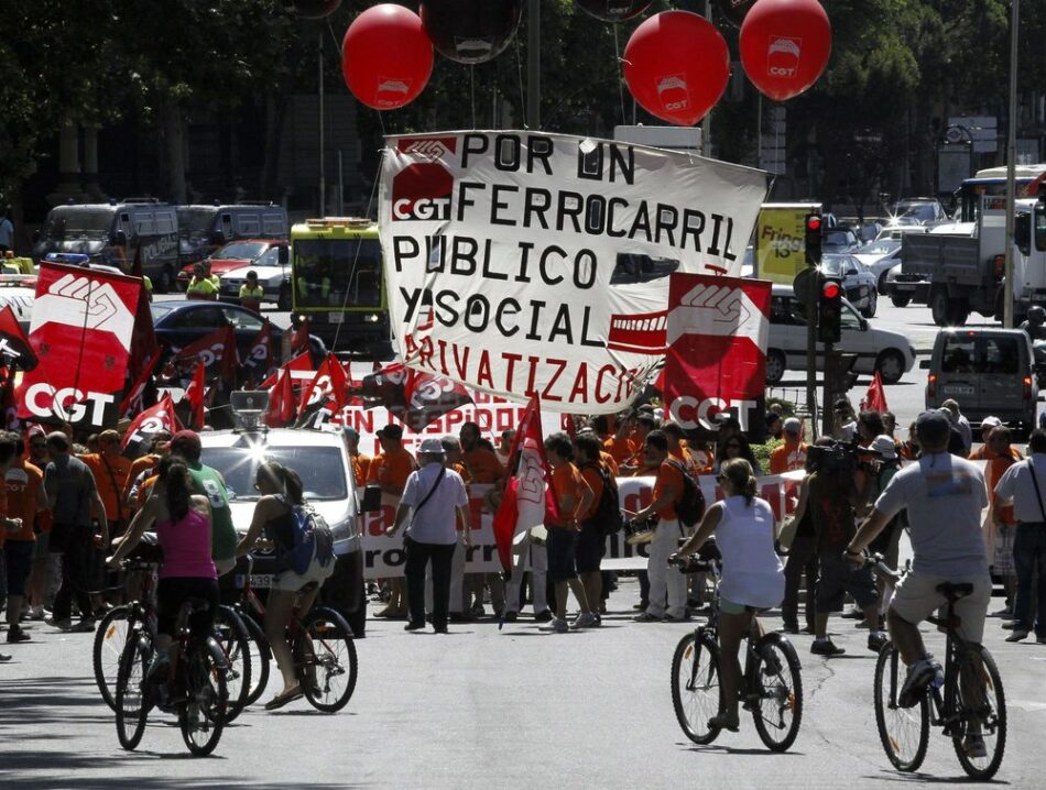 CGT convoca huelga para el día 28 de julio en Renfe y Adif