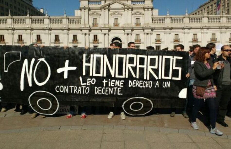 Chile. Trabajadores a honorarios se manifiestan contra condiciones laborales