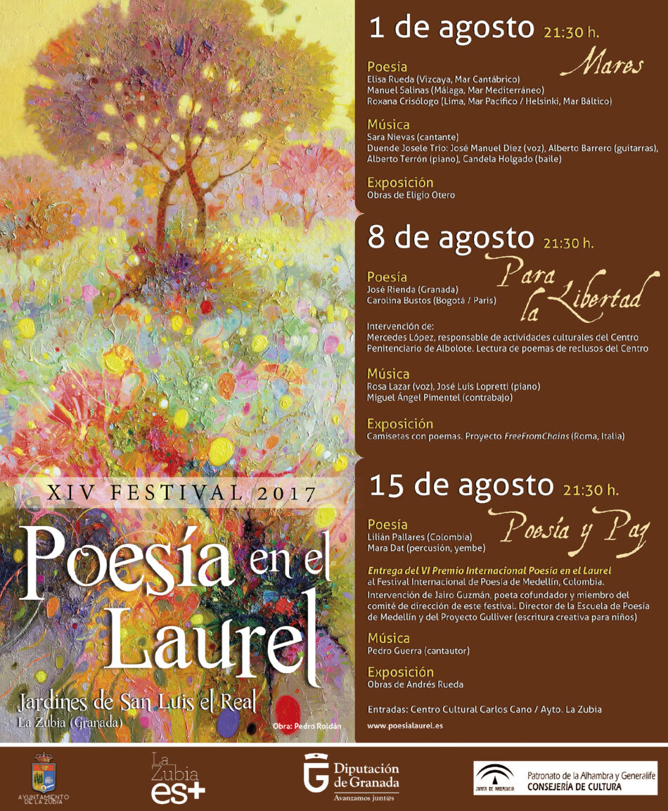 El XIV Ciclo de Poesía en El Laurel de La Zubia premiará al Festival Internacional de Medellín con la presencia de su cofundador