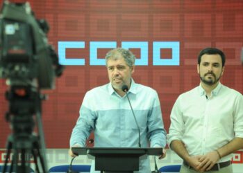 Garzón y Sordo coinciden en que hay que “reforzar la colaboración entre IU y CC.OO” para enfrentarse a las políticas neoliberales “que van en contra de la clase trabajadora”