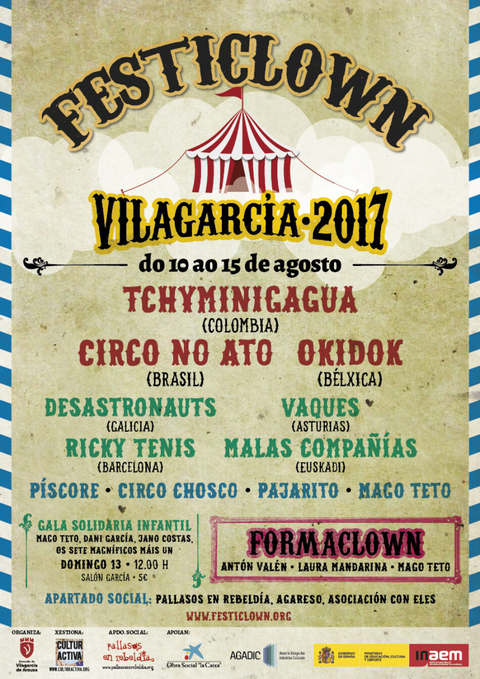 El Festiclown vuelve a tomar las calles de Vilagarcía en la edición más internacional de los últimos años