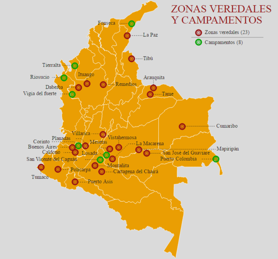 Zonas veredales de FARC-EP existirán hasta el 15 de agosto