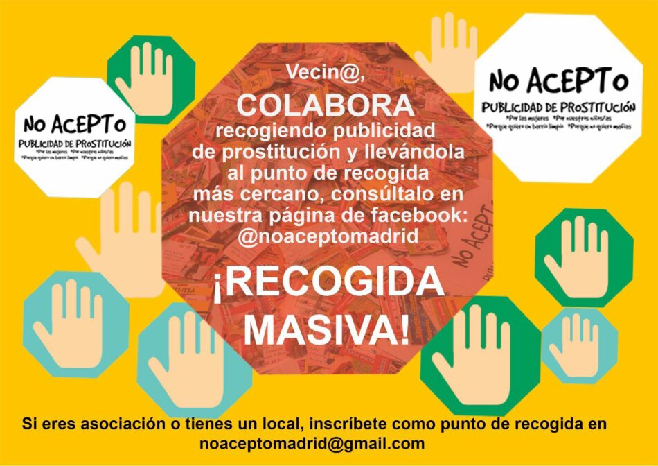 Alto y claro: ¡no acepto publicidad de prostitución en mi barrio!