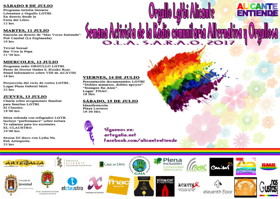 Semana del orgullo LGTBI Alicante 2017
