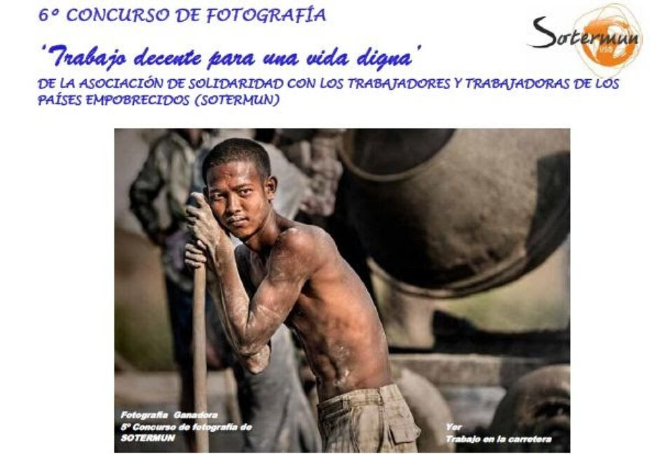 «Trabajo decente para una vida digna»: concurso de fotografía