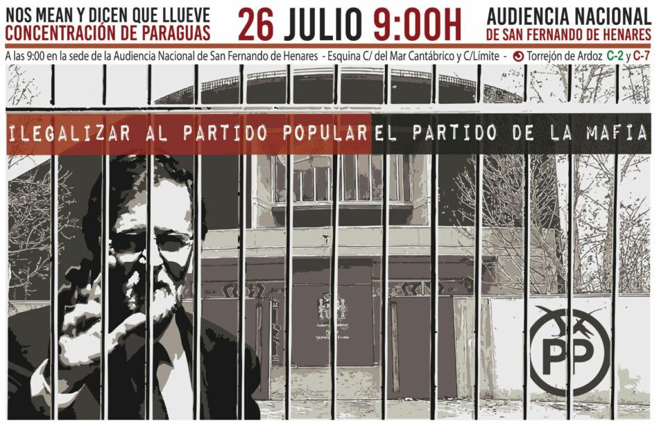La Coordinadora 25S junto a decenas de colectivos se manifestará durante la declaración de Rajoy