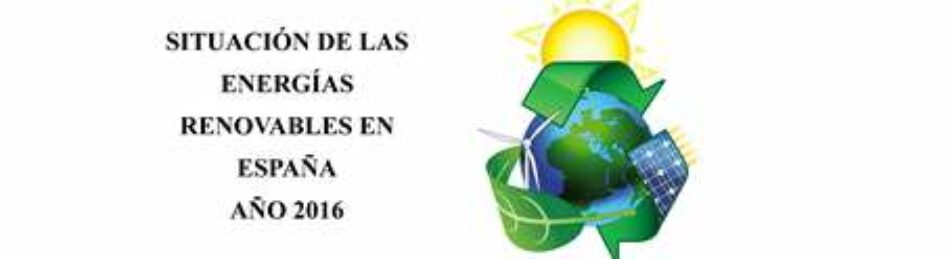 Jornada en septiembre sobre la Situación de las Energías Renovables en España en 2016