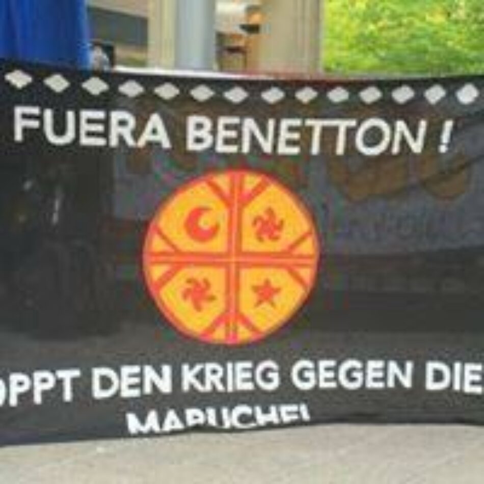 Manifestación en Hamburgo contra Benetton, en defensa de la nación Mapuche y por la libertad de Facundo Huala