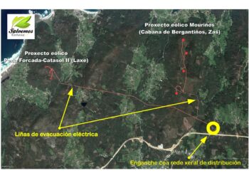 Salvemos Cabana presenta alegaciones a la línea de evacuación eléctrica del proyecto eólico Mouriños